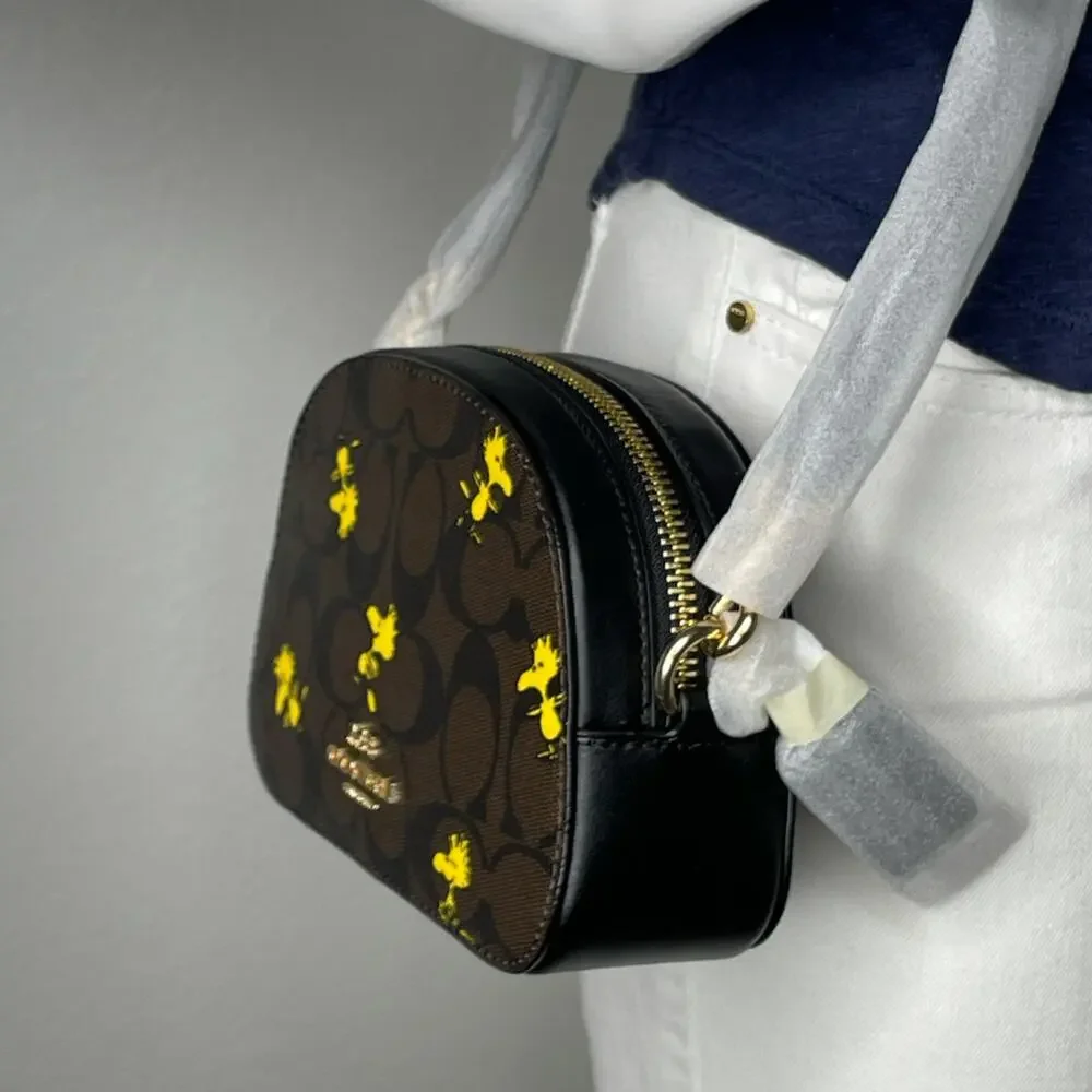 Coach Peanuts Mini Serena Crossbody Bag With Woodstock Print